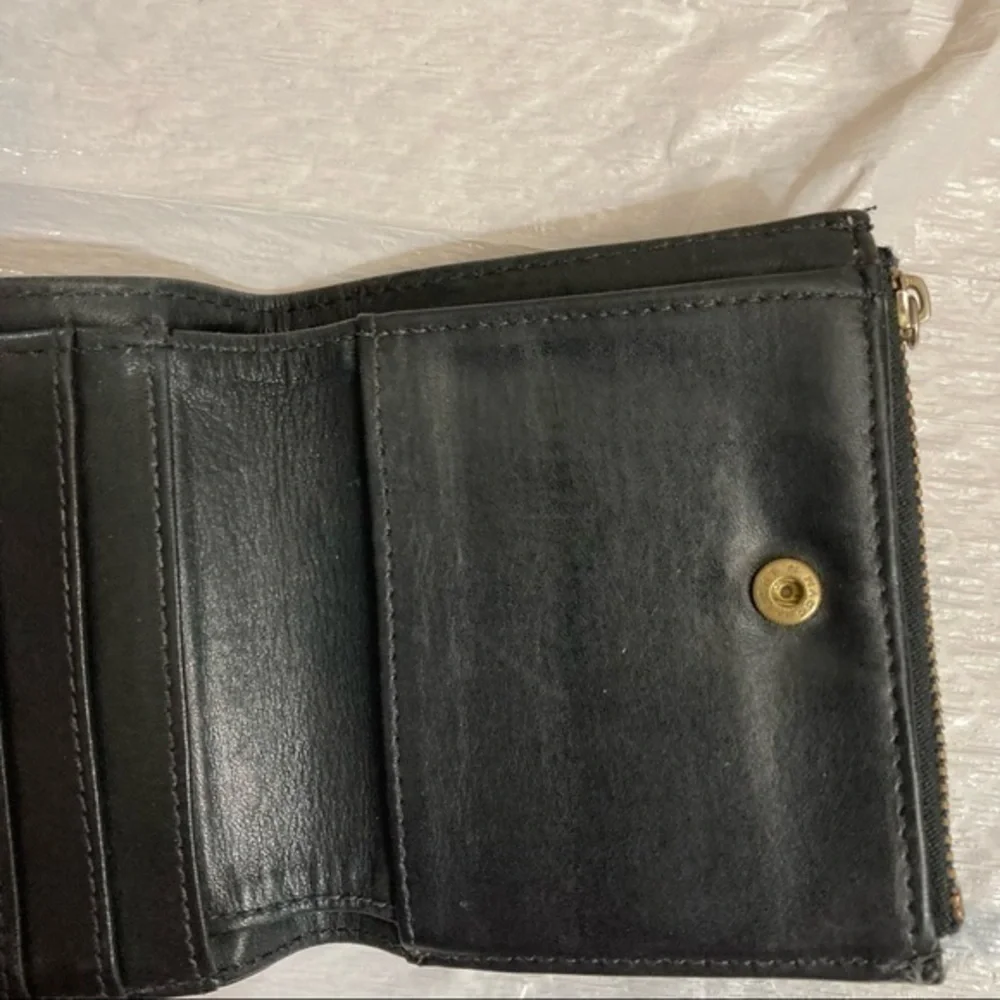 Vintage black leather wallet